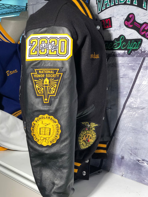 Jacket, Back Designs, 6 Stock Patches