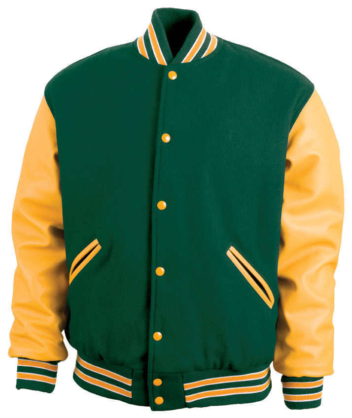 88NIGHTMARKET GUE88 University Green Letterman Jacket S
