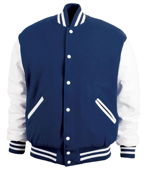 Navy & White Letterman Jacket