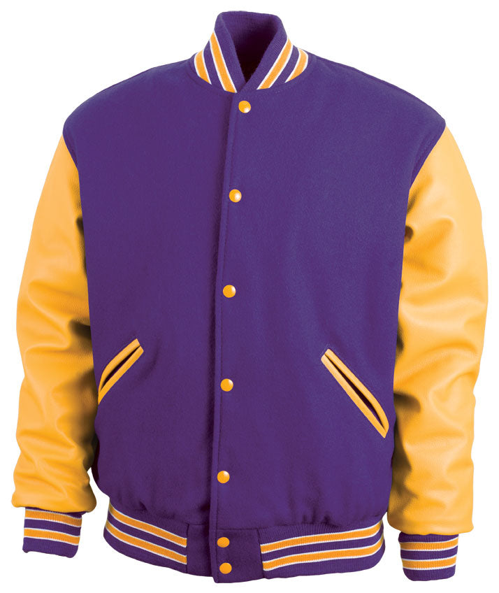 Purple, Gold White Letterman Jacket – Build Your Jacket